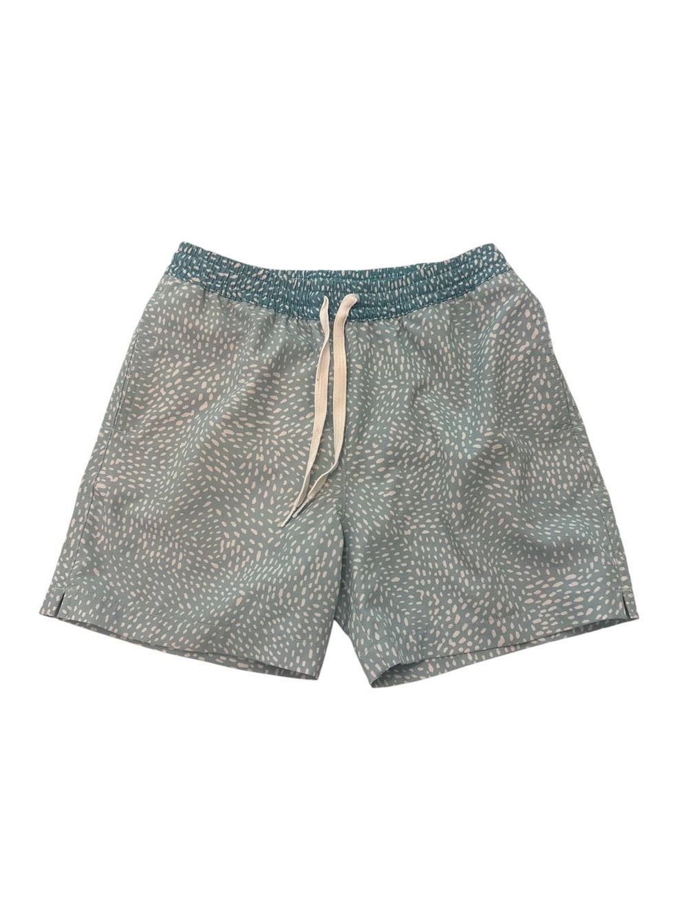 chubbies Kids Swim Trunks in Seafoam Green with White Speckle